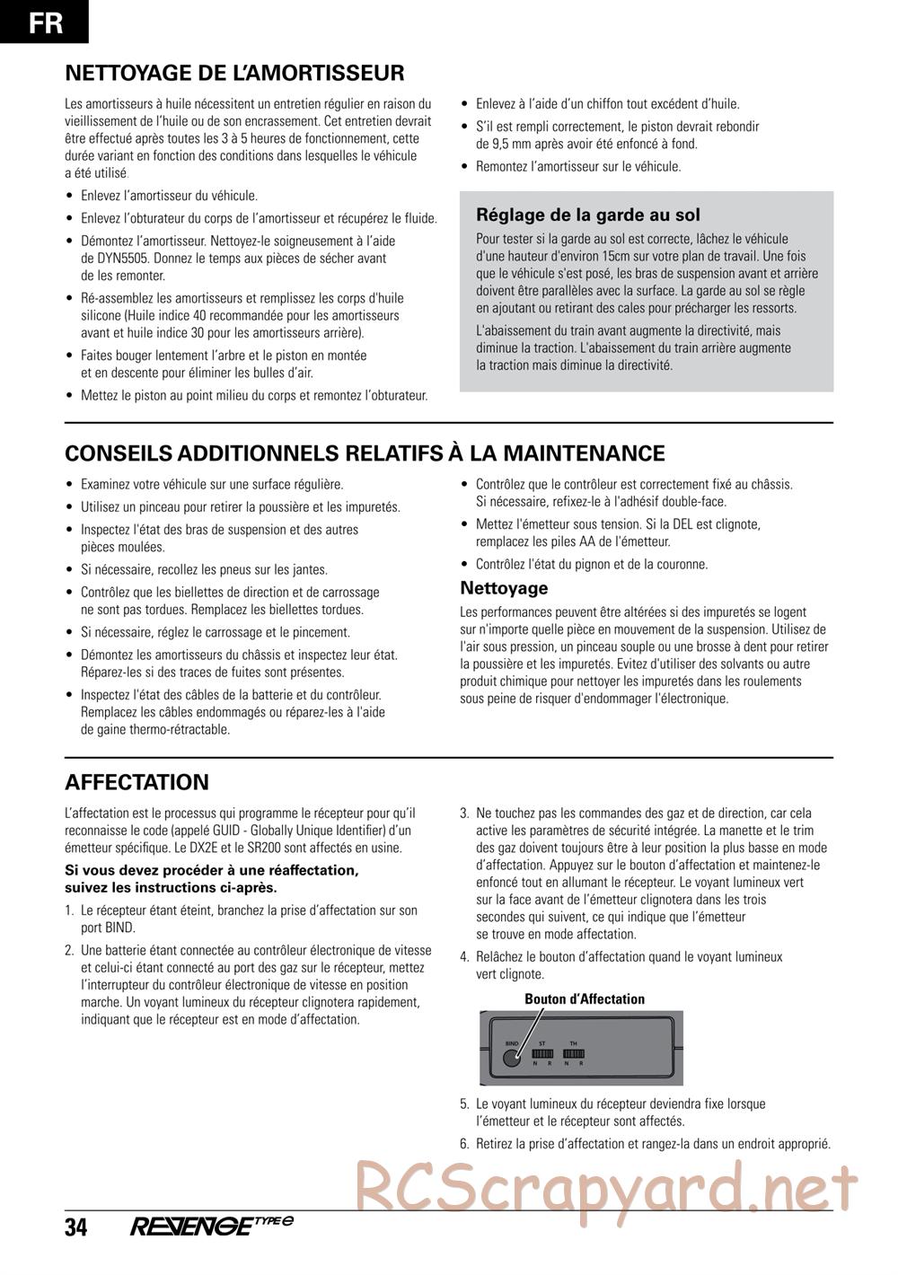 ECX - Revenge Type-E 4WD - Manual - Page 34
