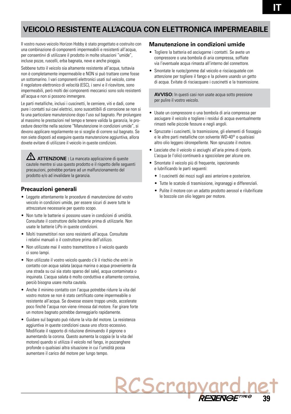 ECX - Revenge Type-E 4WD - Manual - Page 39