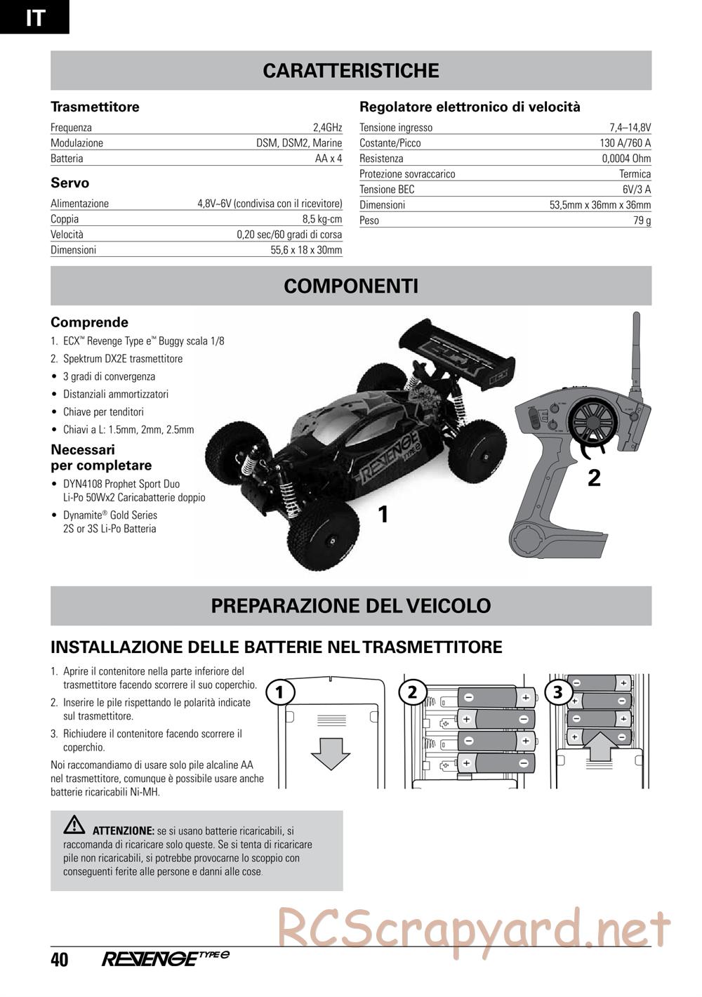 ECX - Revenge Type-E 4WD - Manual - Page 40
