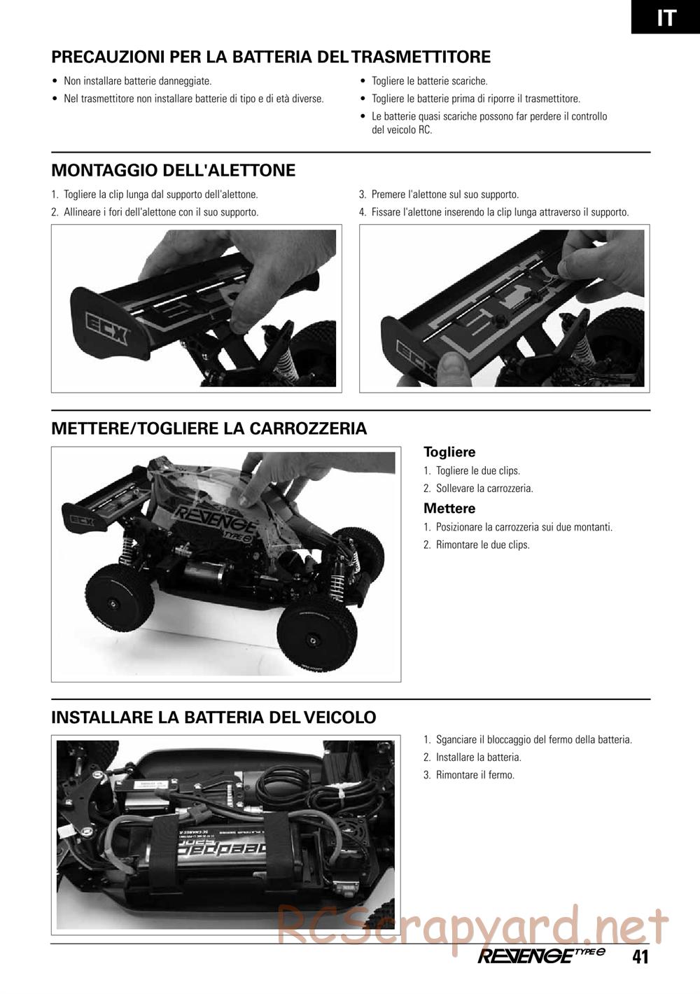 ECX - Revenge Type-E 4WD - Manual - Page 41