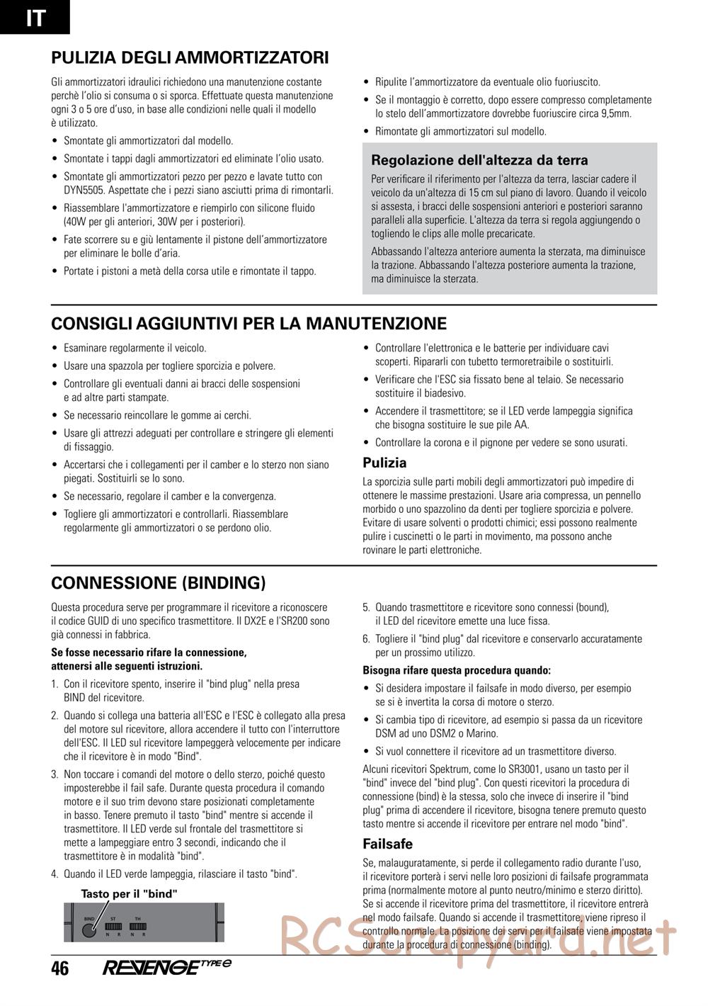 ECX - Revenge Type-E 4WD - Manual - Page 46