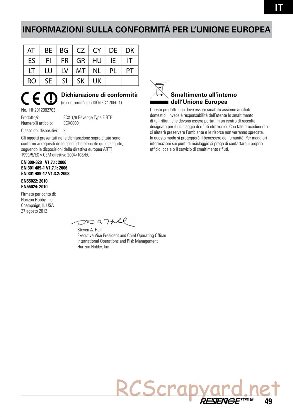 ECX - Revenge Type-E 4WD - Manual - Page 49