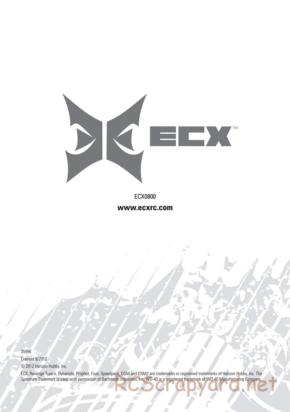 ECX - Revenge Type-E 4WD - Manual - Page 60