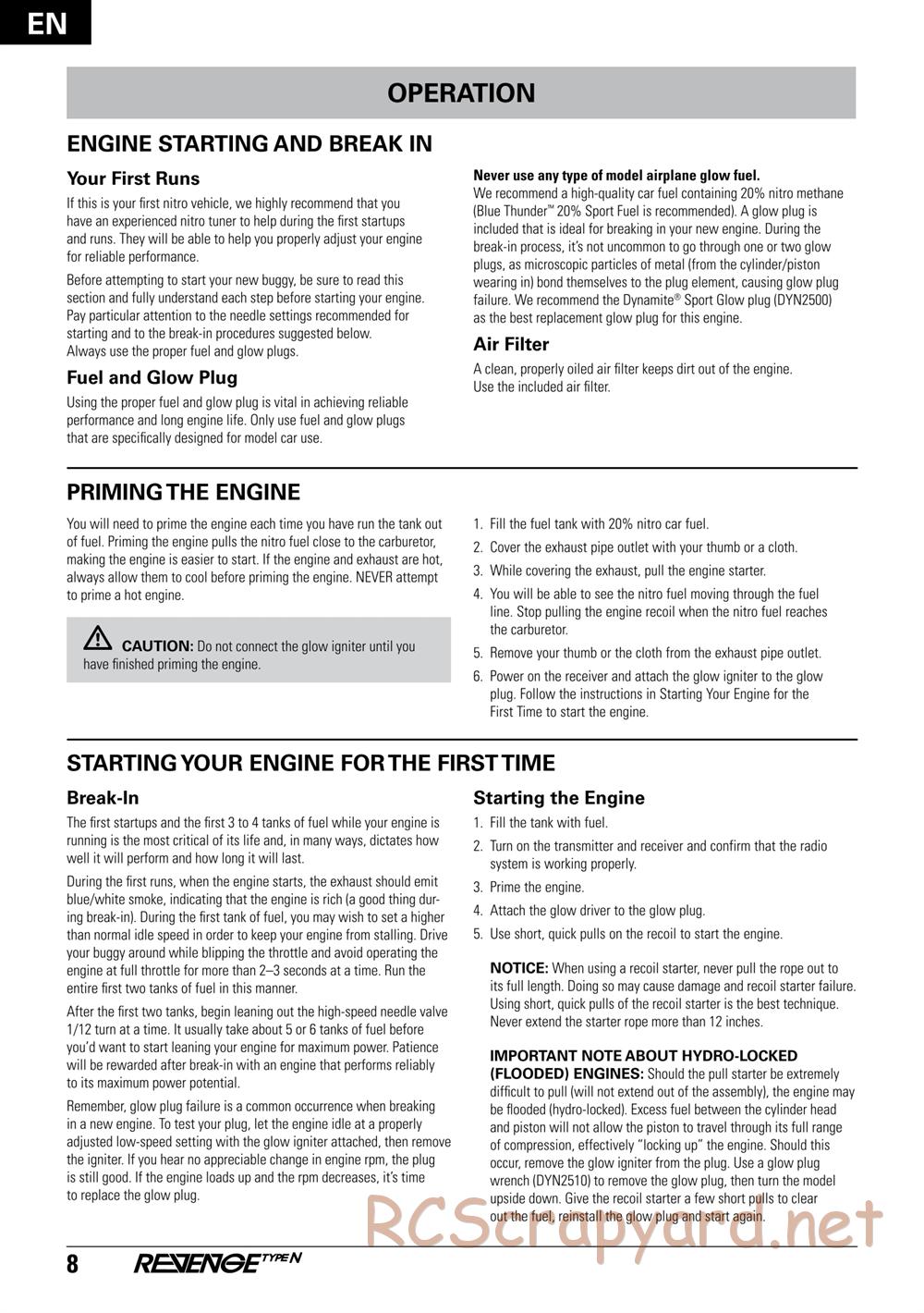 ECX - Revenge Type-N 4WD - Manual - Page 8