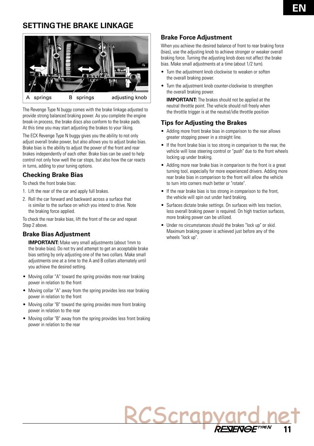 ECX - Revenge Type-N 4WD - Manual - Page 11