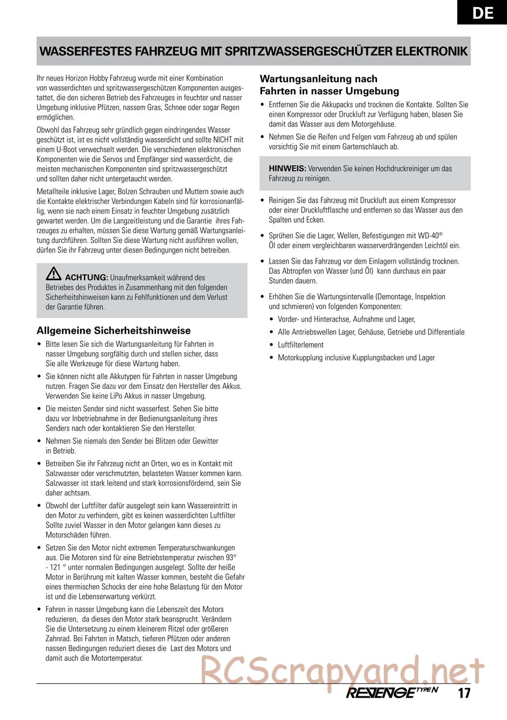 ECX - Revenge Type-N 4WD - Manual - Page 17