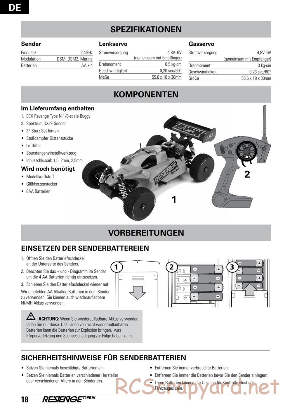 ECX - Revenge Type-N 4WD - Manual - Page 18