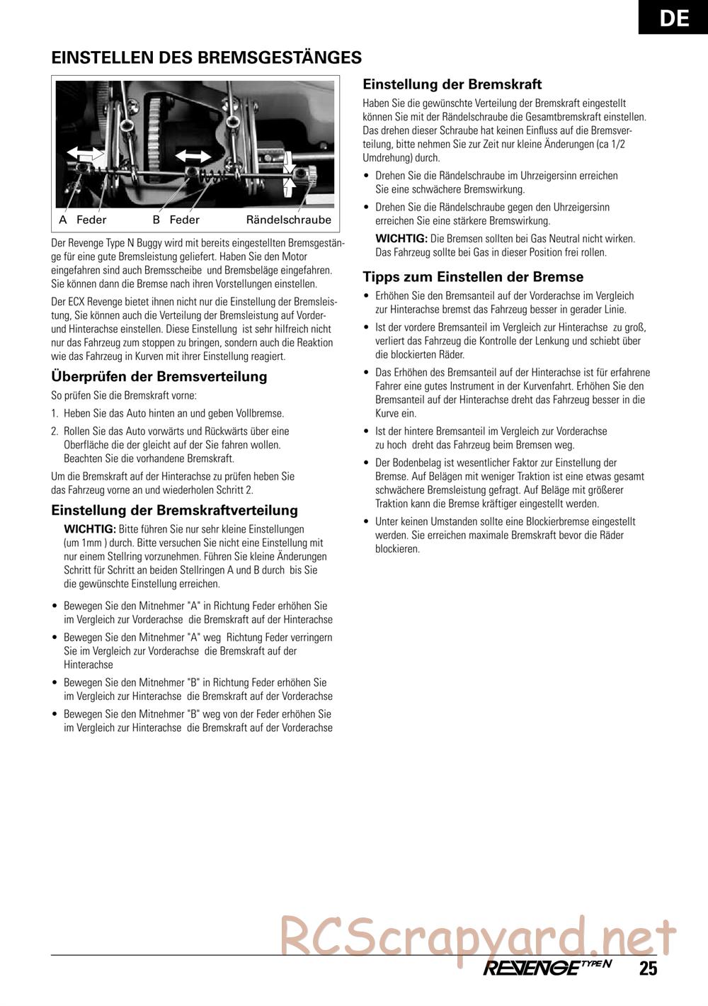 ECX - Revenge Type-N 4WD - Manual - Page 25