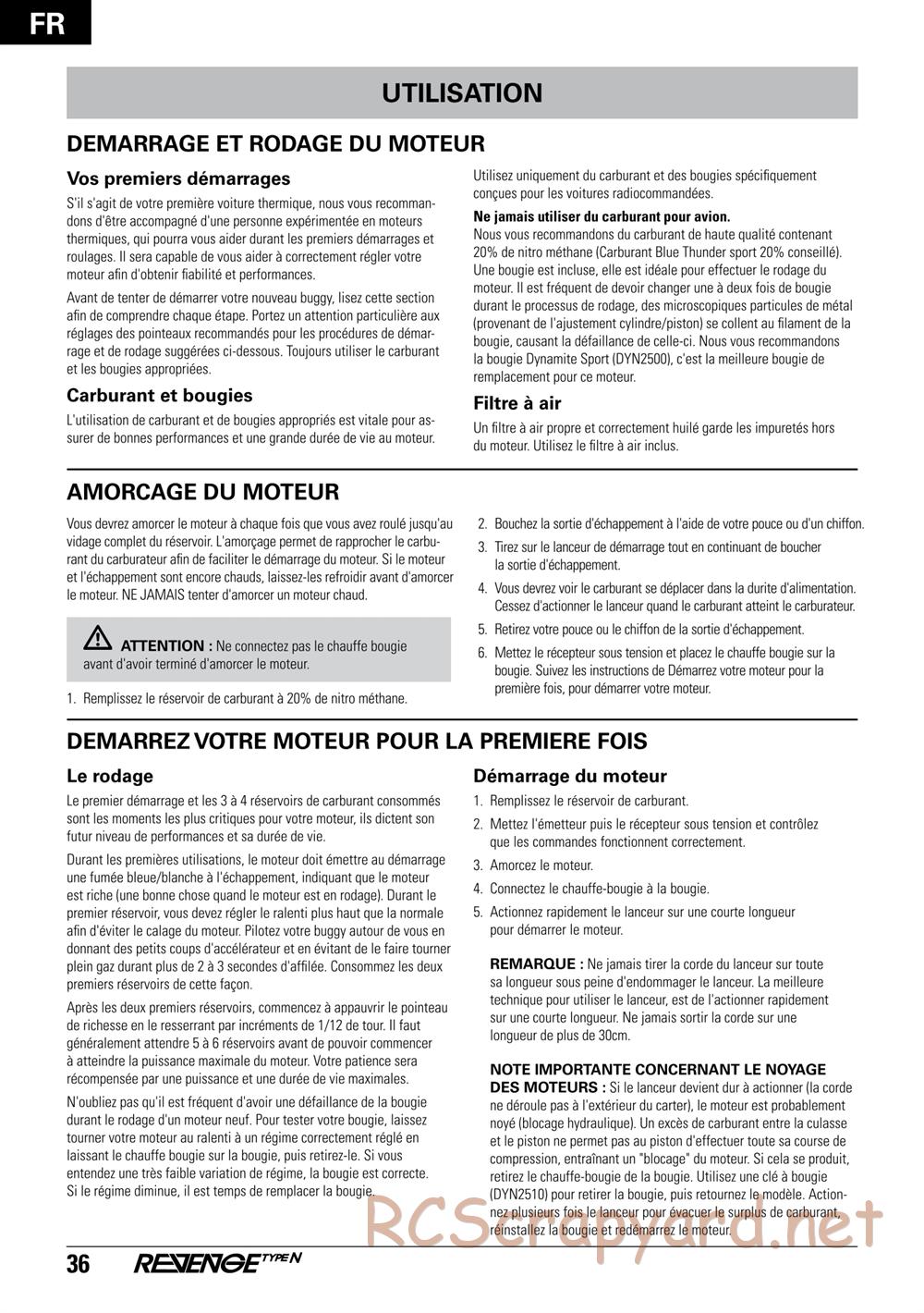 ECX - Revenge Type-N 4WD - Manual - Page 36