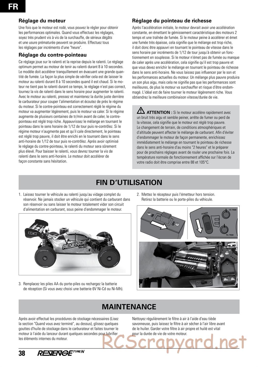 ECX - Revenge Type-N 4WD - Manual - Page 38