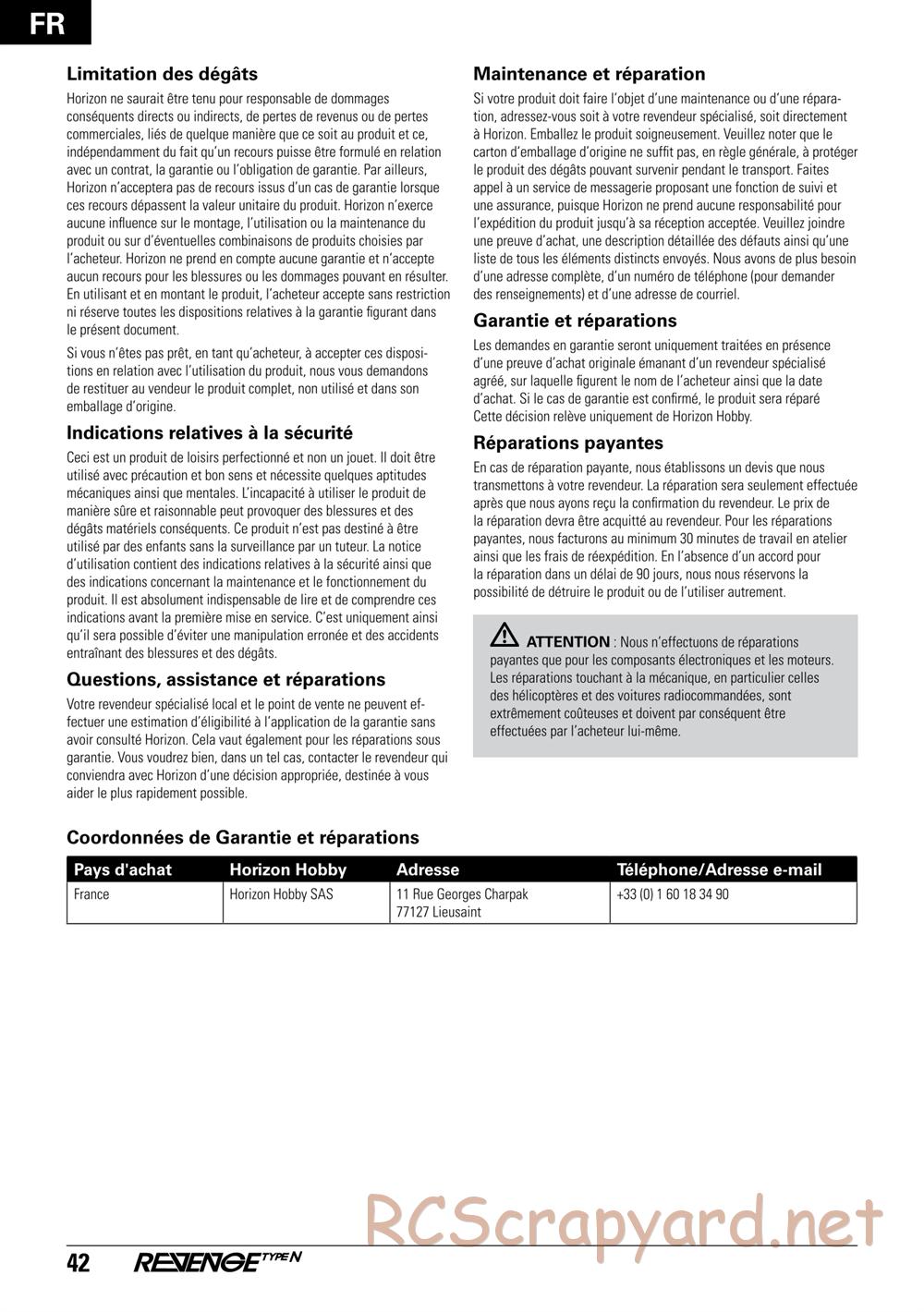 ECX - Revenge Type-N 4WD - Manual - Page 42