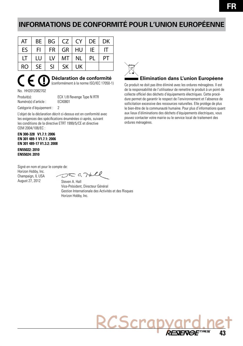 ECX - Revenge Type-N 4WD - Manual - Page 43