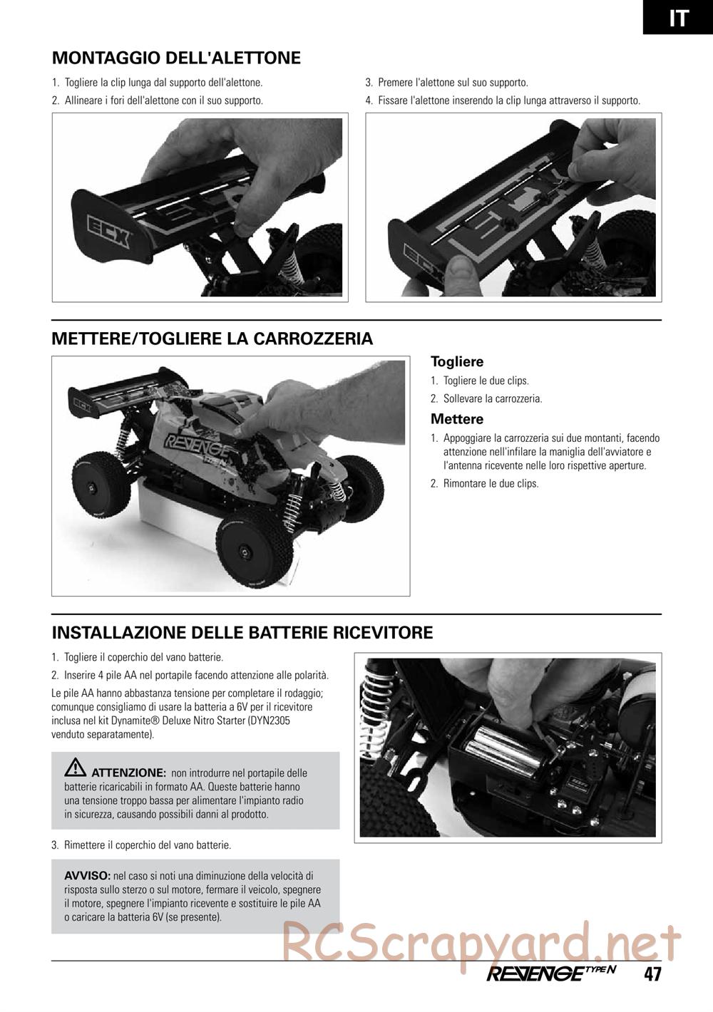 ECX - Revenge Type-N 4WD - Manual - Page 47