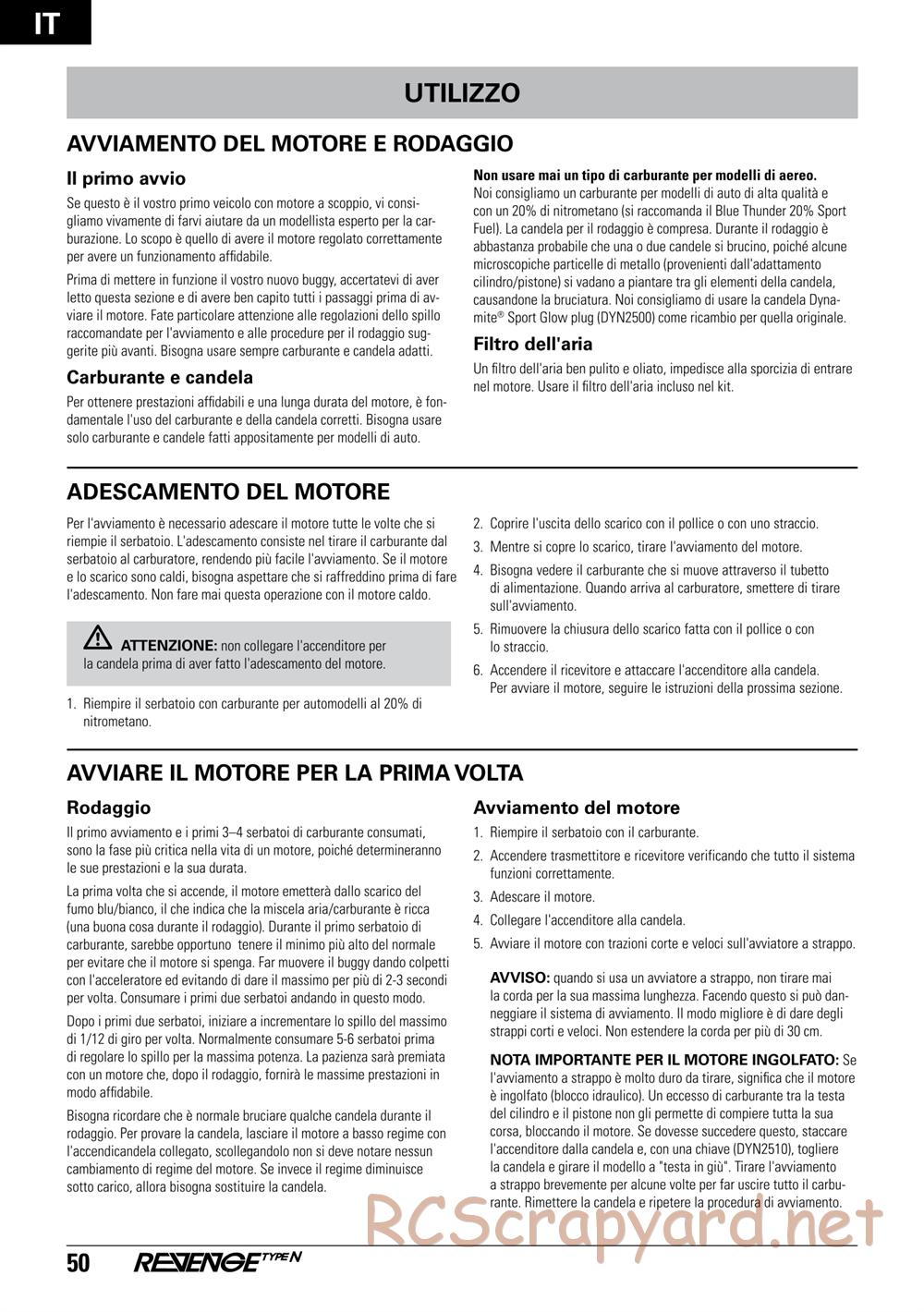 ECX - Revenge Type-N 4WD - Manual - Page 50