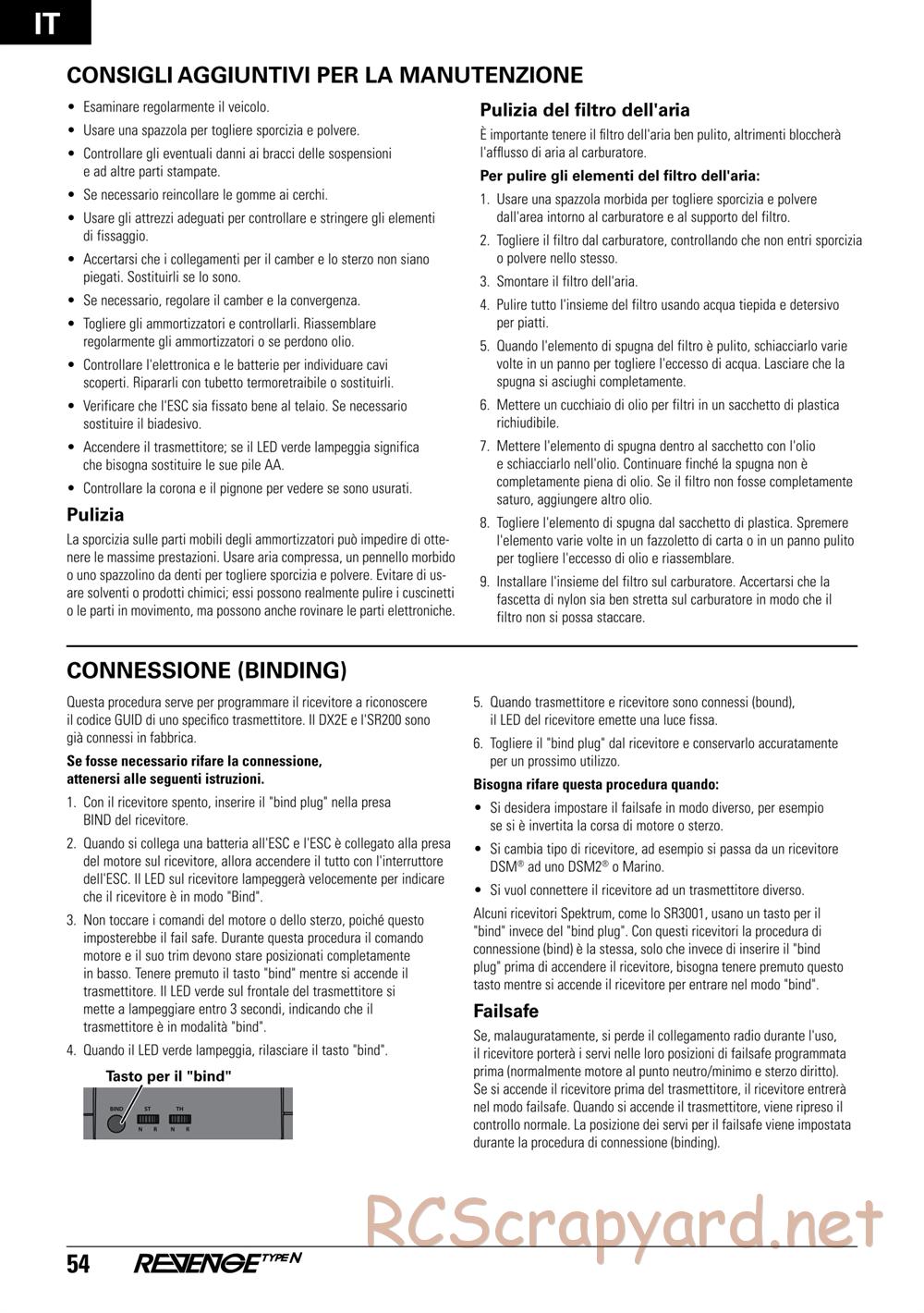 ECX - Revenge Type-N 4WD - Manual - Page 54