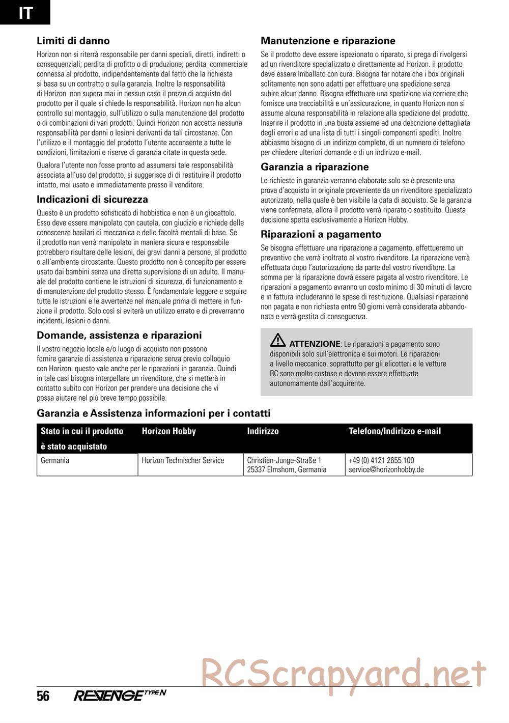 ECX - Revenge Type-N 4WD - Manual - Page 56