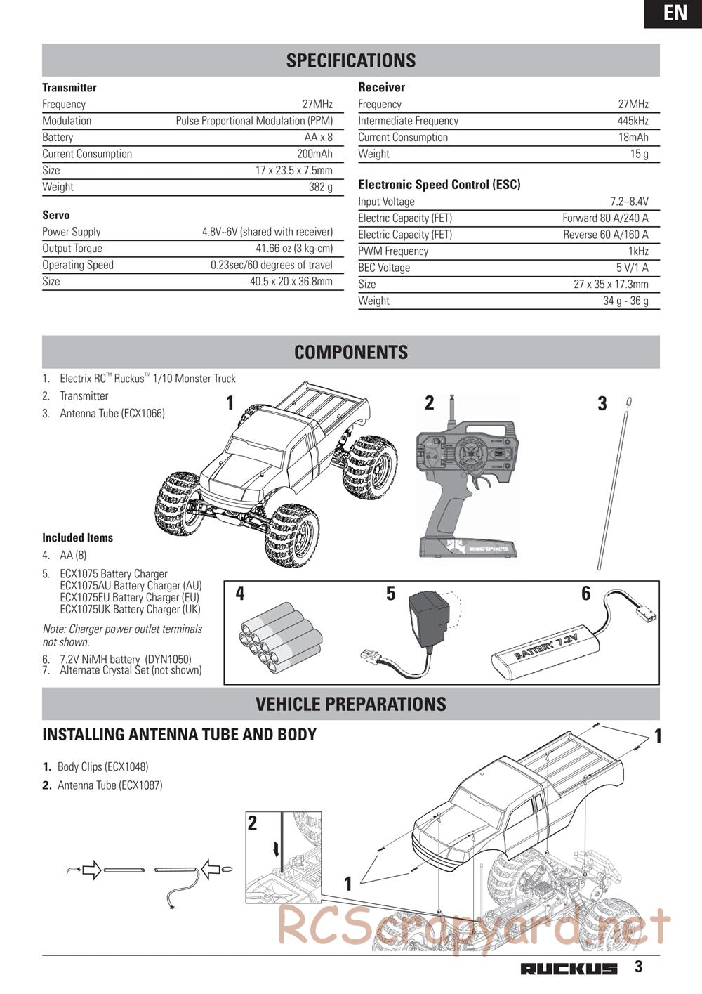 ECX - Ruckus 2WD - Manual - Page 3