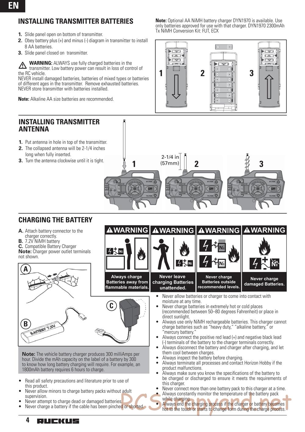 ECX - Ruckus 2WD - Manual - Page 4