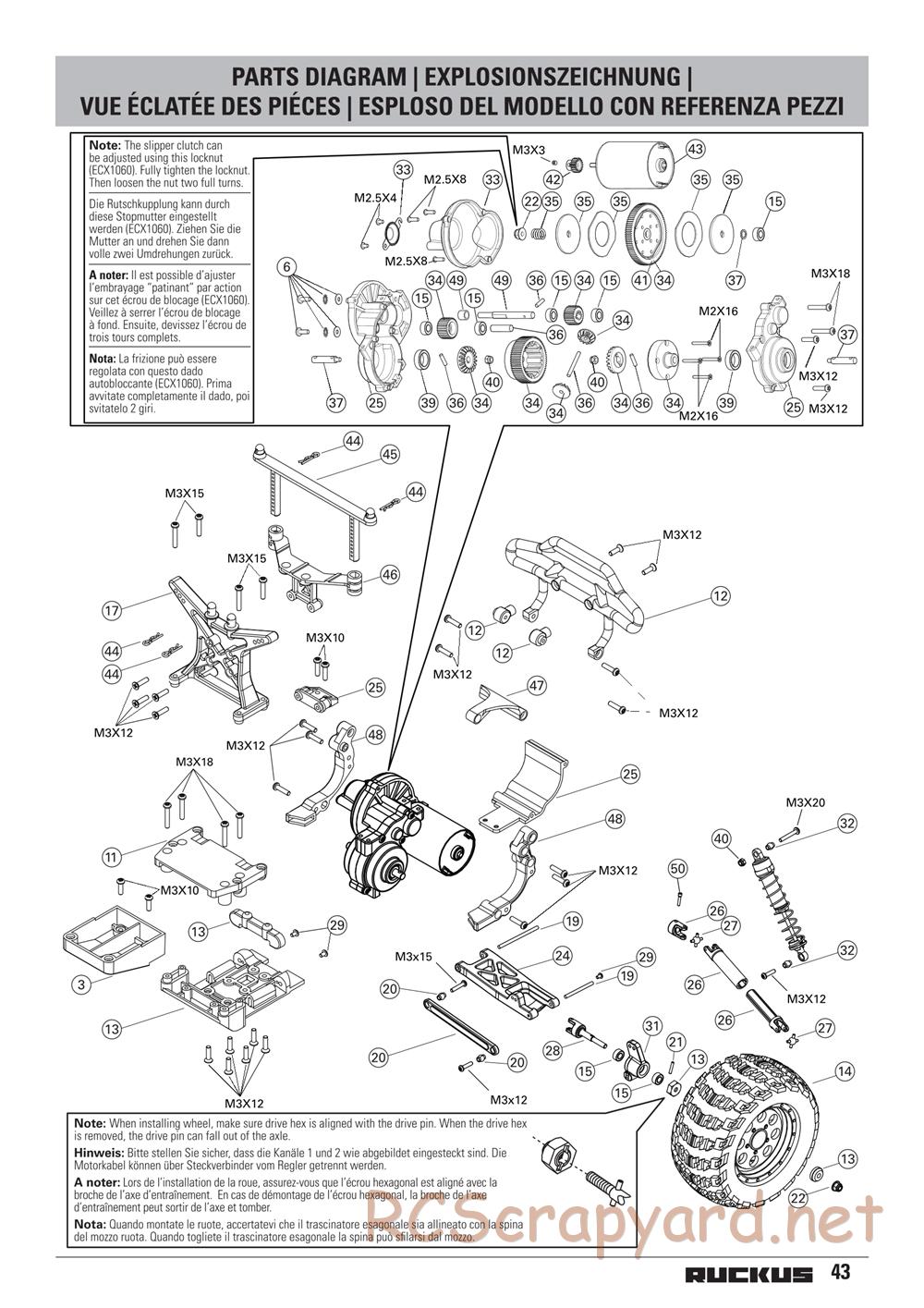 ECX - Ruckus 2WD - Manual - Page 13