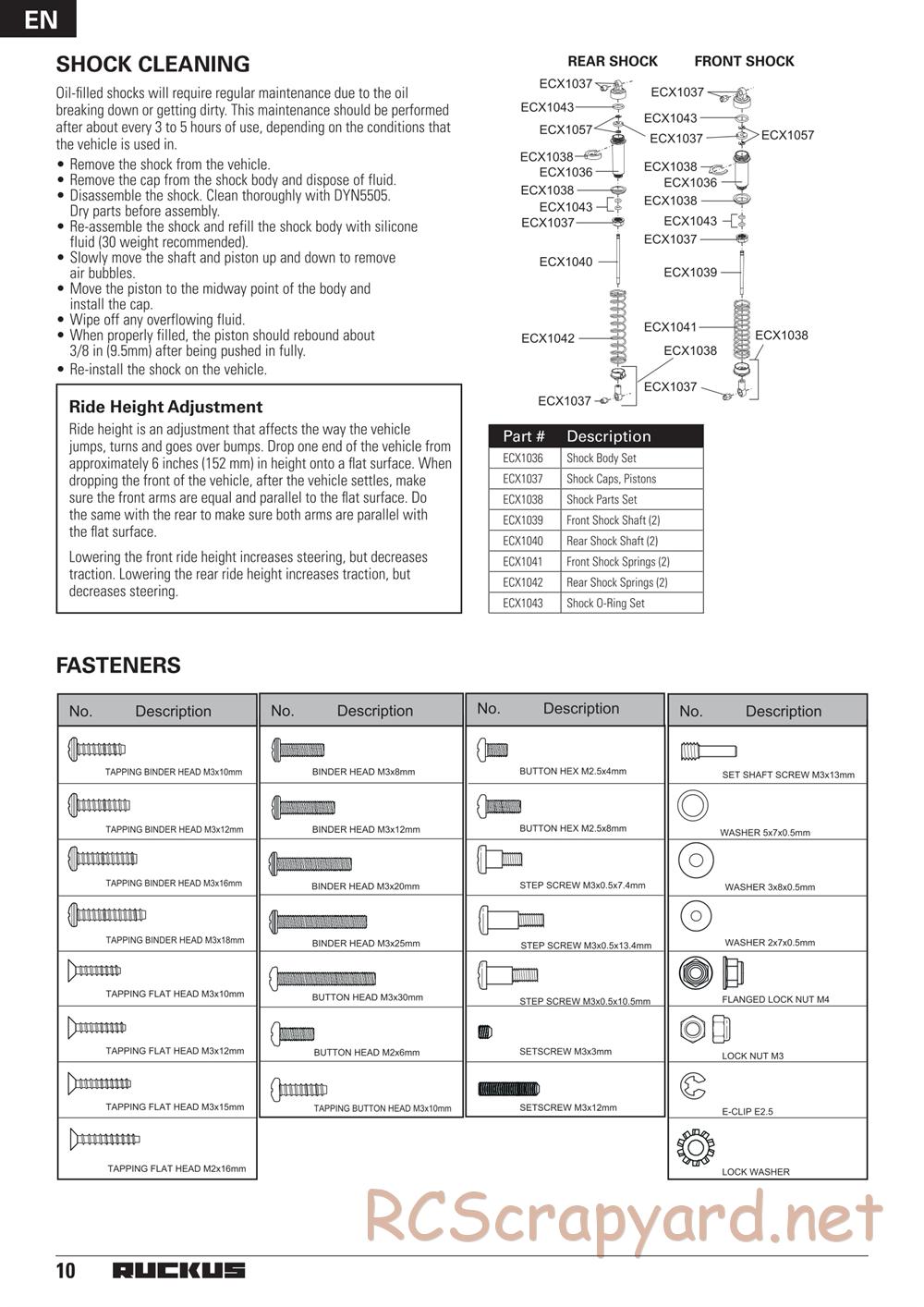 ECX - Ruckus 2WD - Manual - Page 10