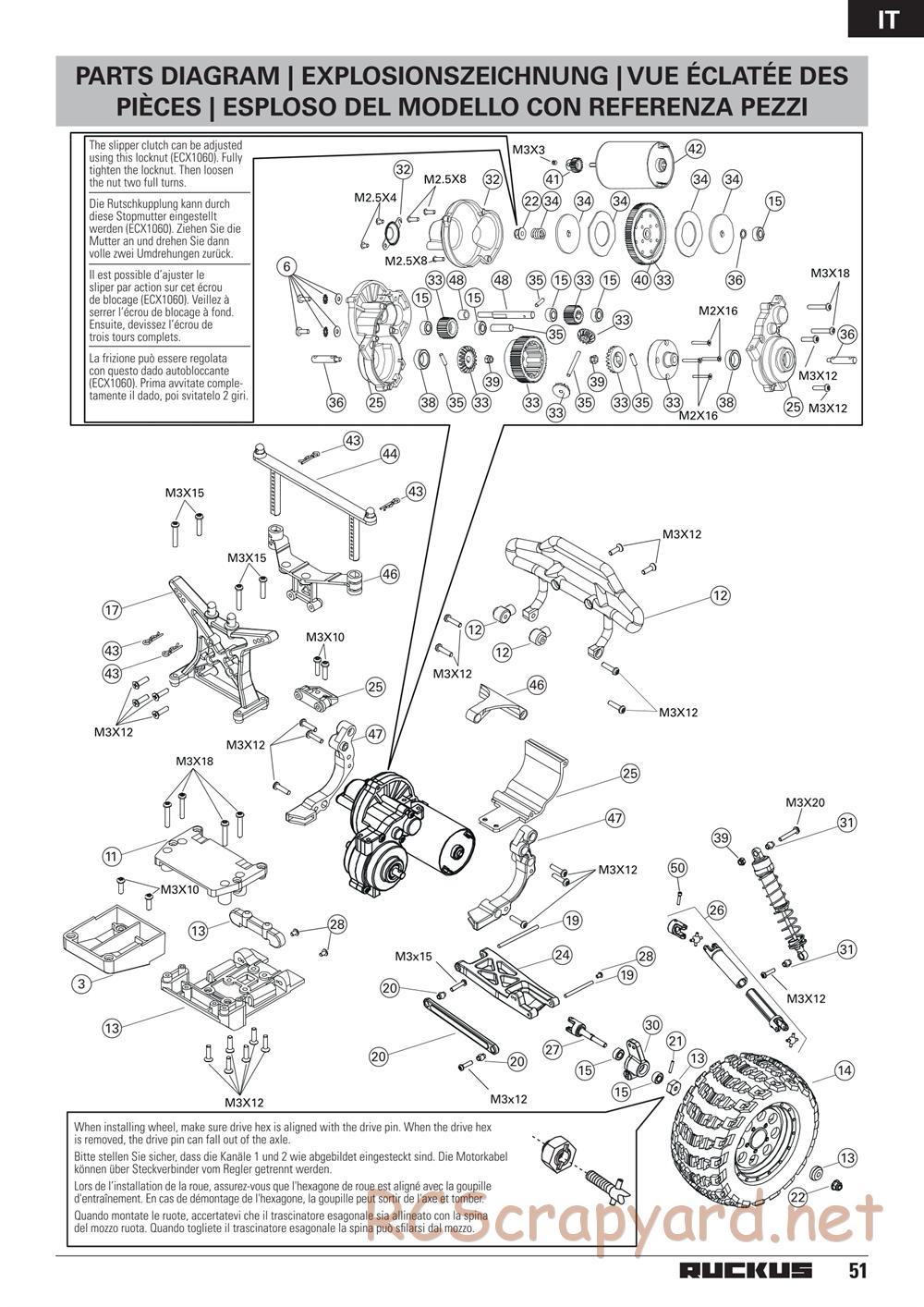 ECX - Ruckus 2WD - Manual - Page 15
