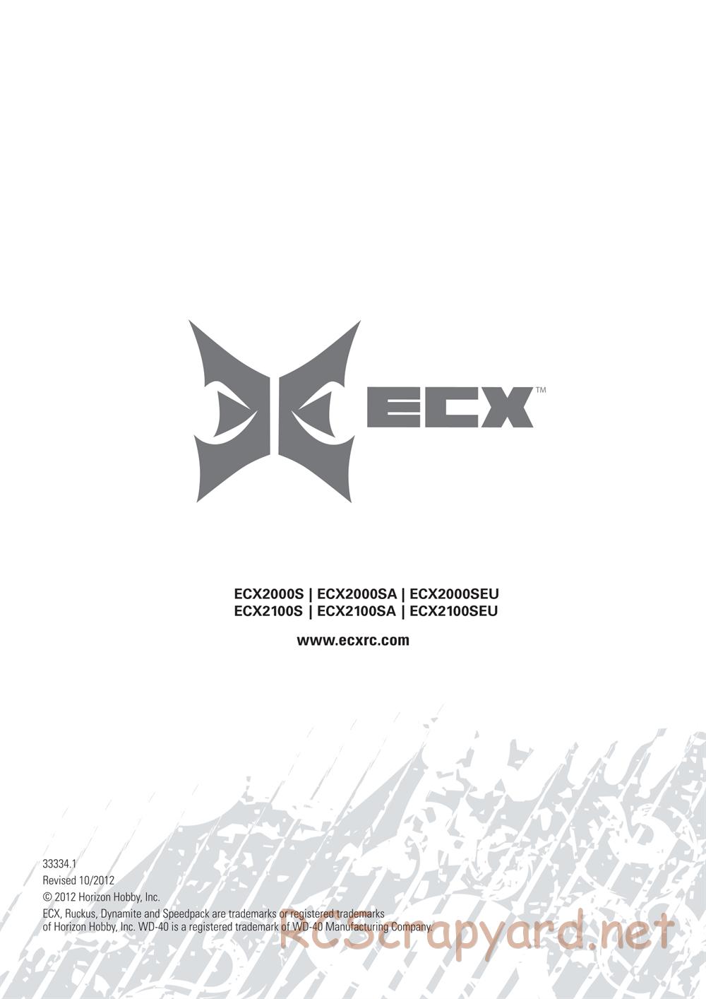 ECX - Ruckus 2WD - Manual - Page 17