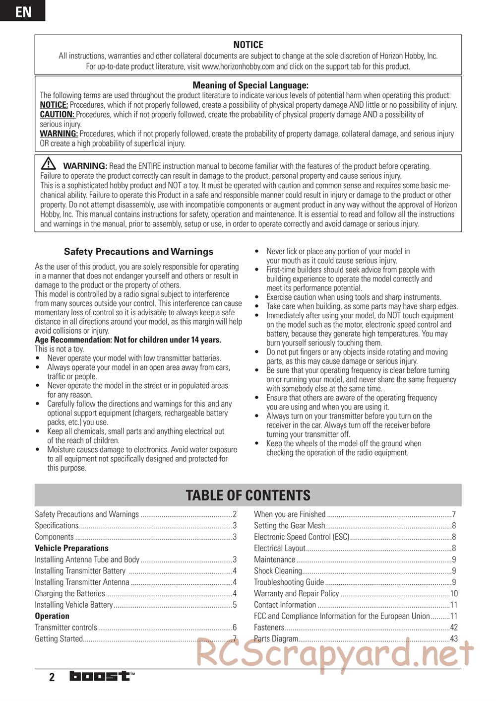 ECX - Boost 2WD - Manual - Page 2