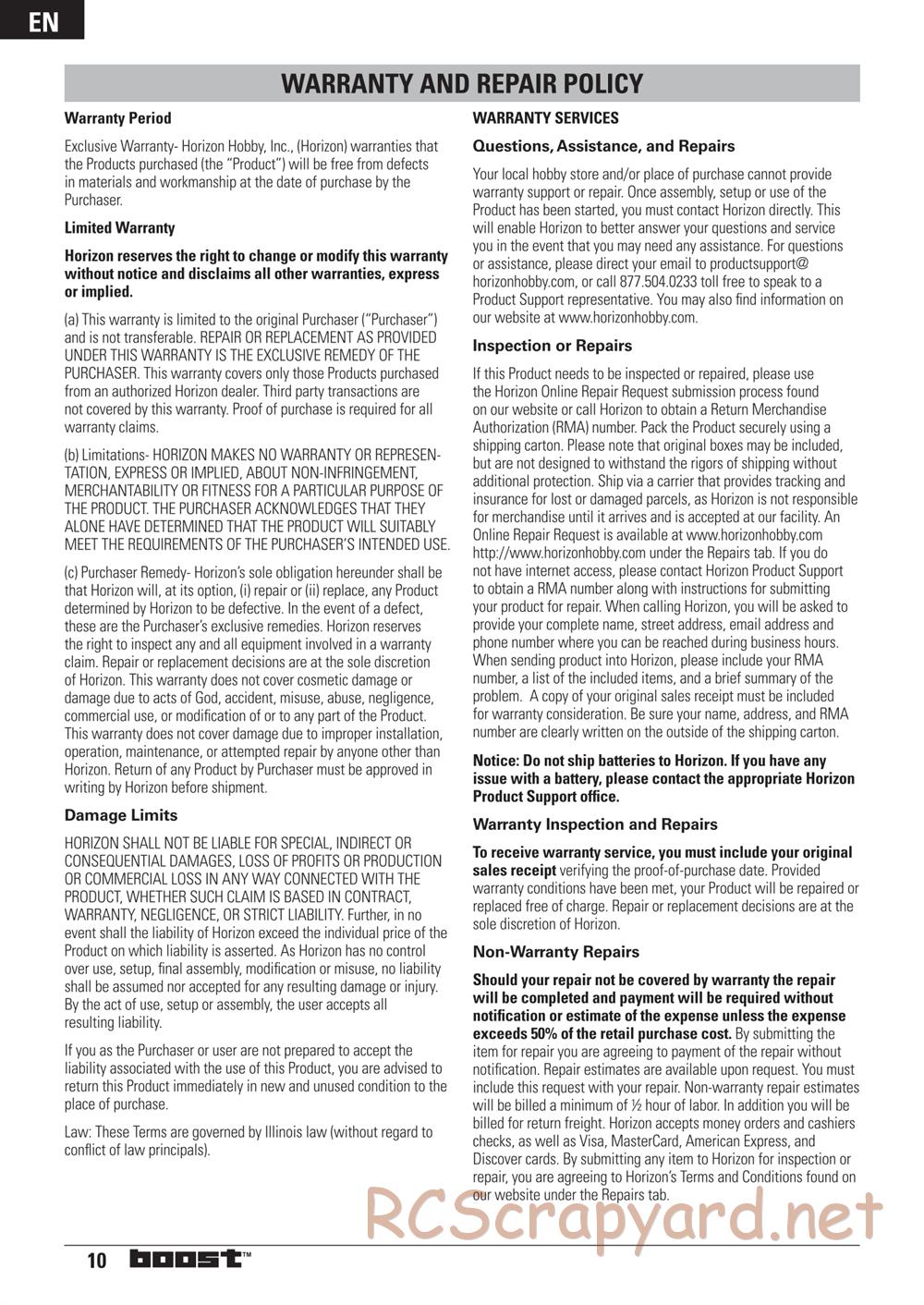ECX - Boost 2WD - Manual - Page 10