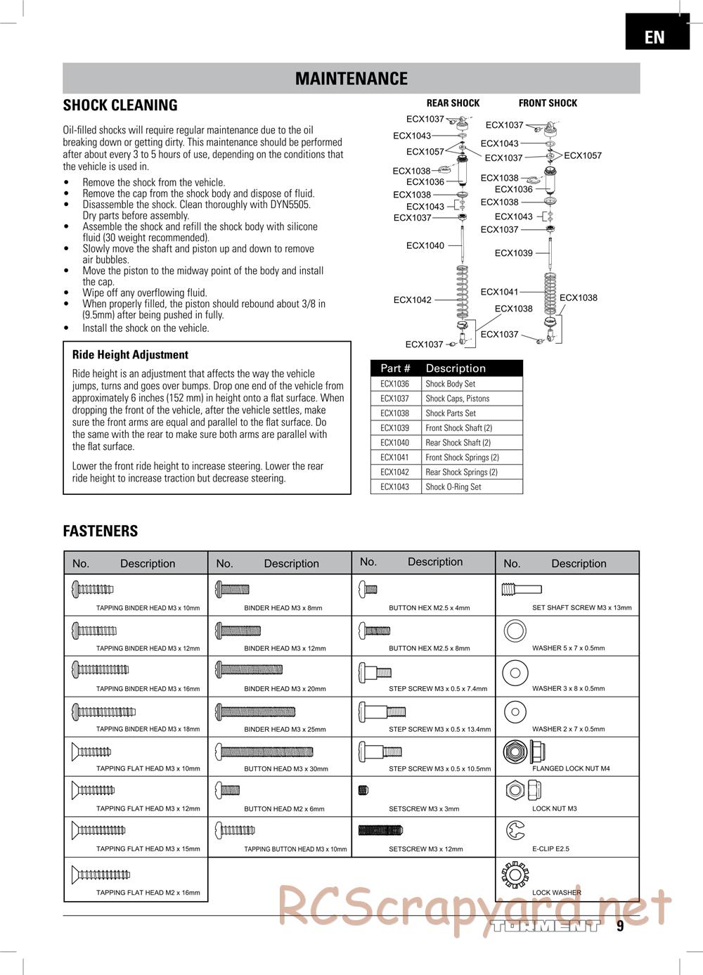 ECX - Torment 2WD - Manual - Page 9