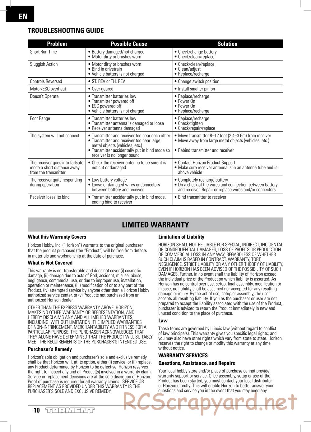 ECX - Torment 2WD - Manual - Page 10