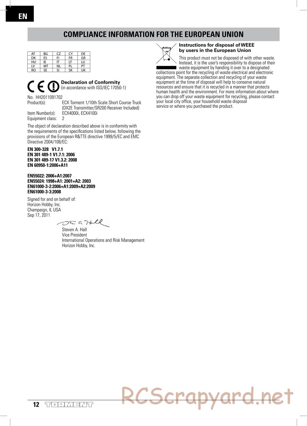 ECX - Torment 2WD - Manual - Page 12