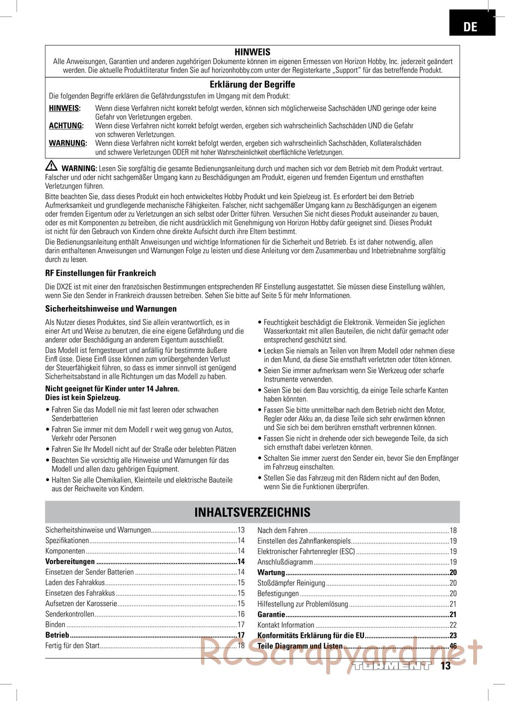 ECX - Torment 2WD - Manual - Page 13