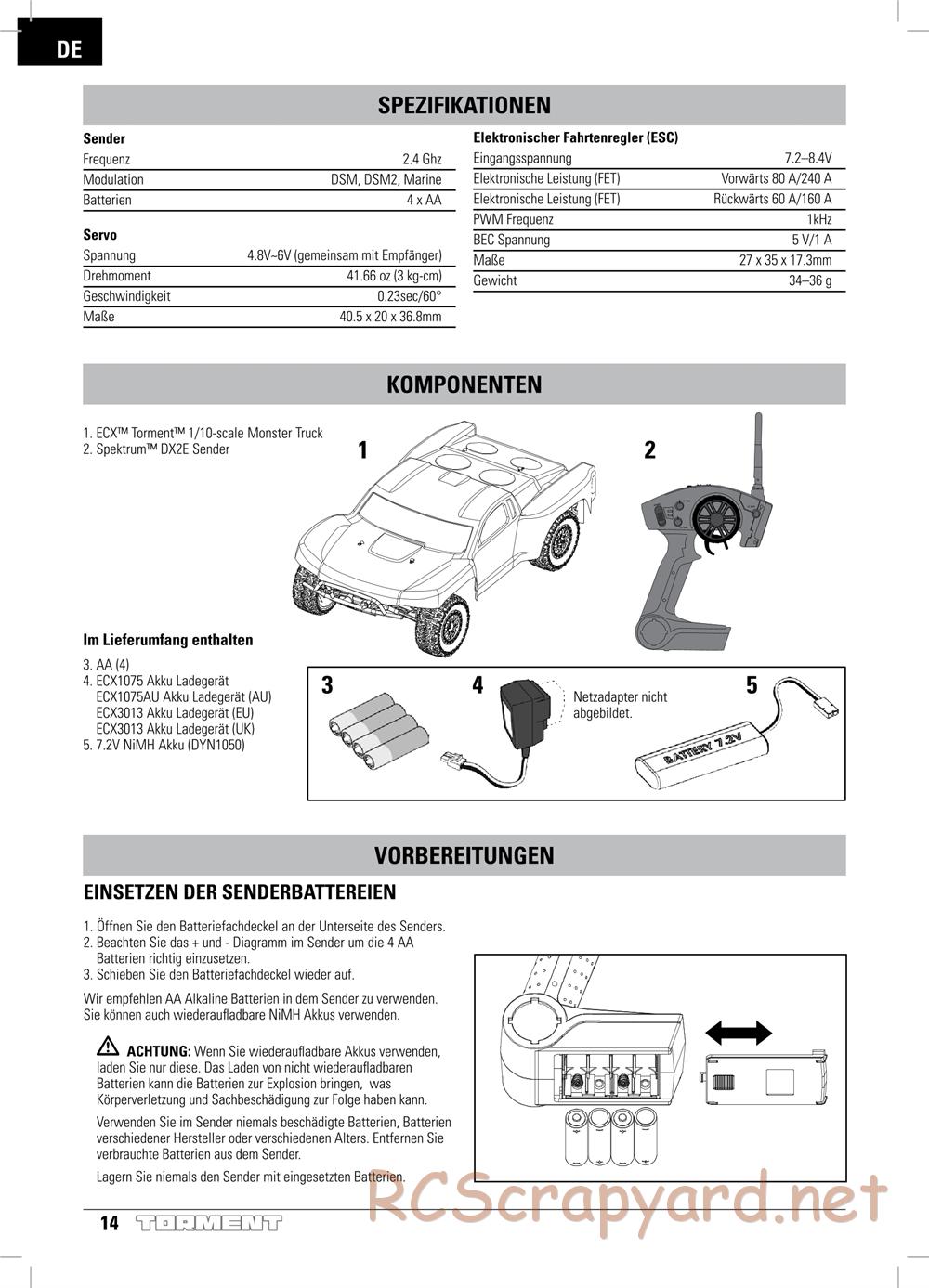 ECX - Torment 2WD - Manual - Page 14