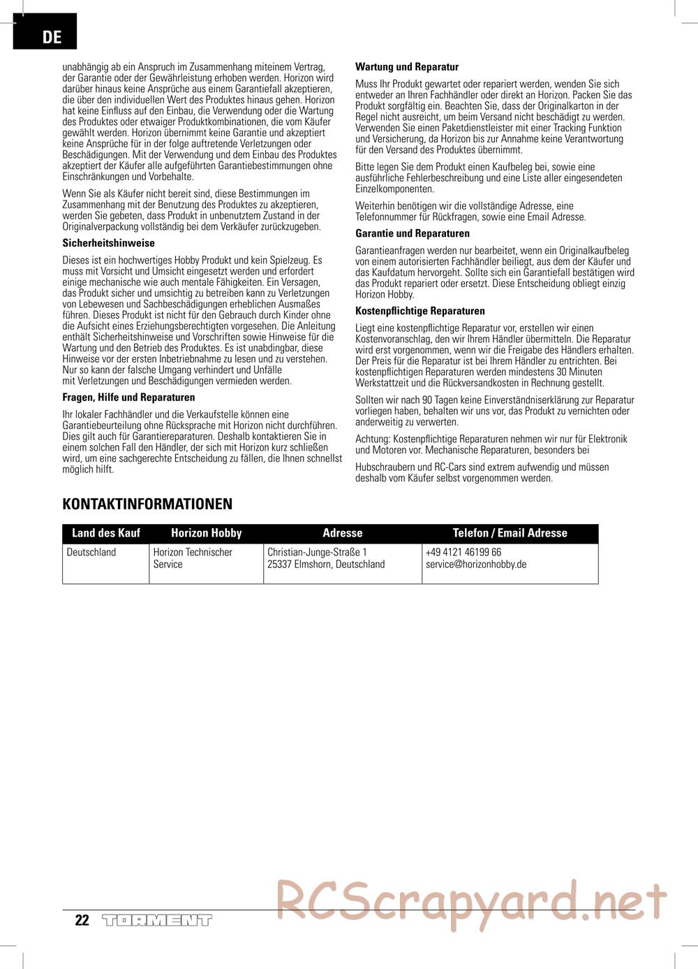 ECX - Torment 2WD - Manual - Page 22