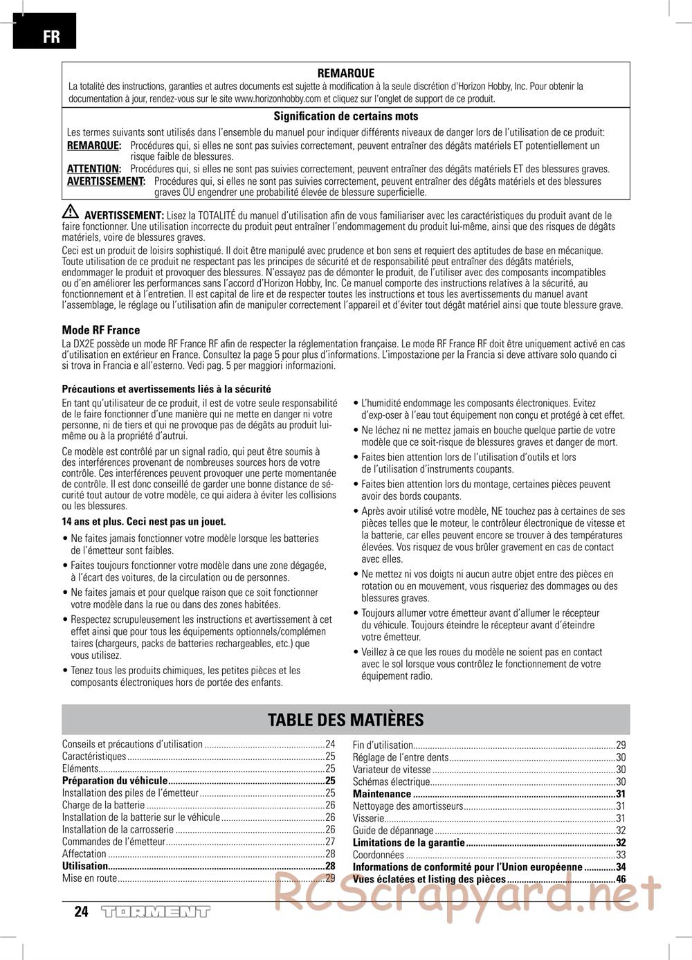 ECX - Torment 2WD - Manual - Page 24