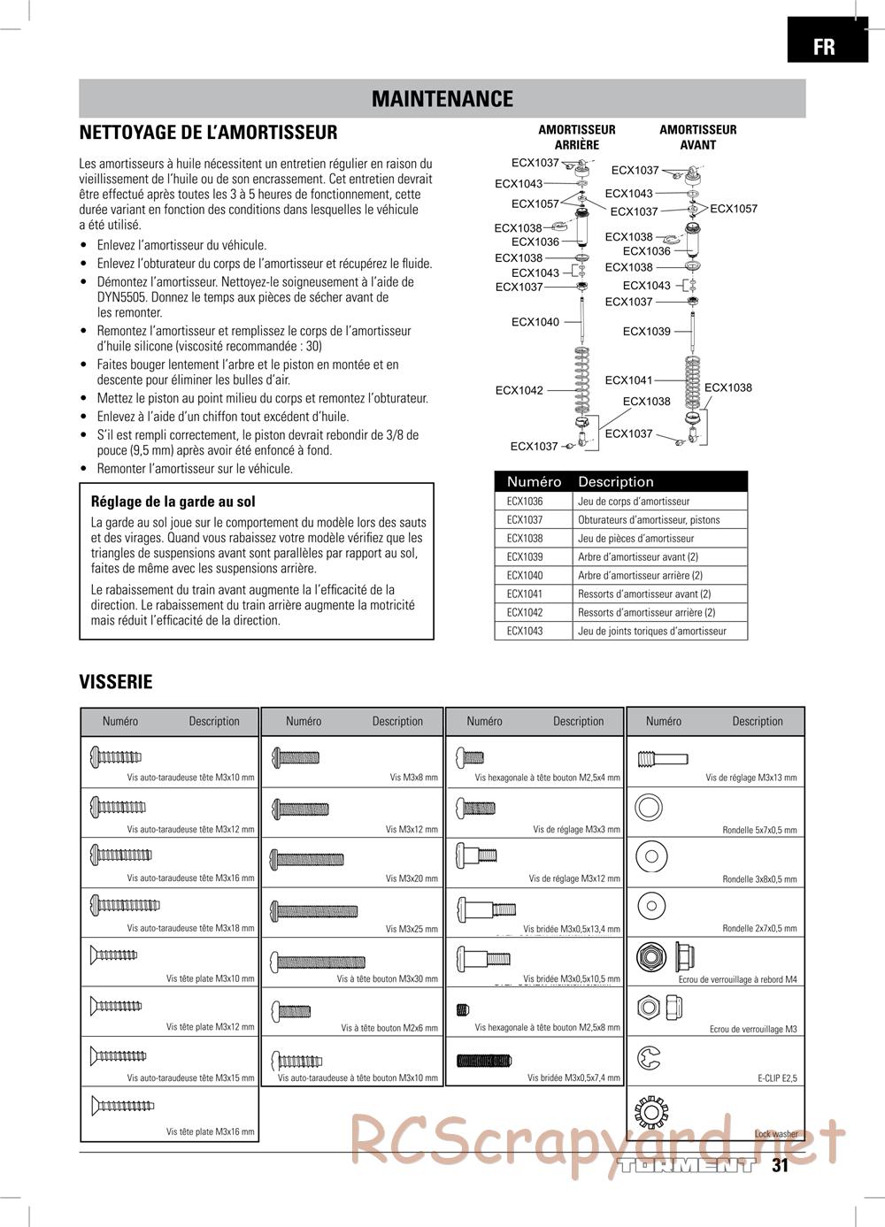 ECX - Torment 2WD - Manual - Page 31
