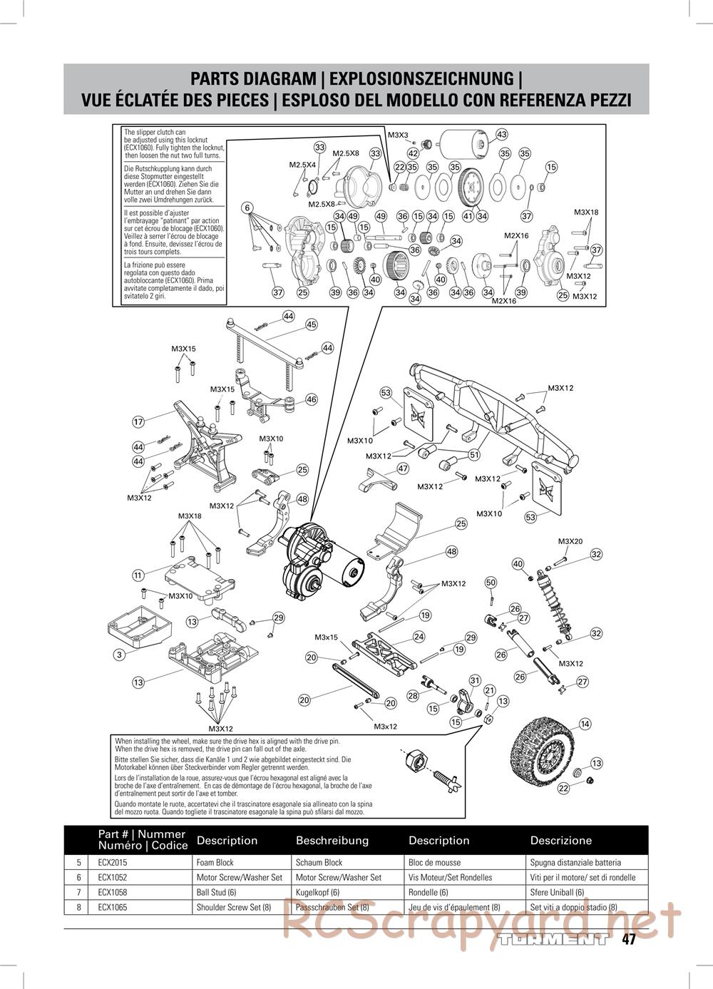 ECX - Torment 2WD - Manual - Page 47