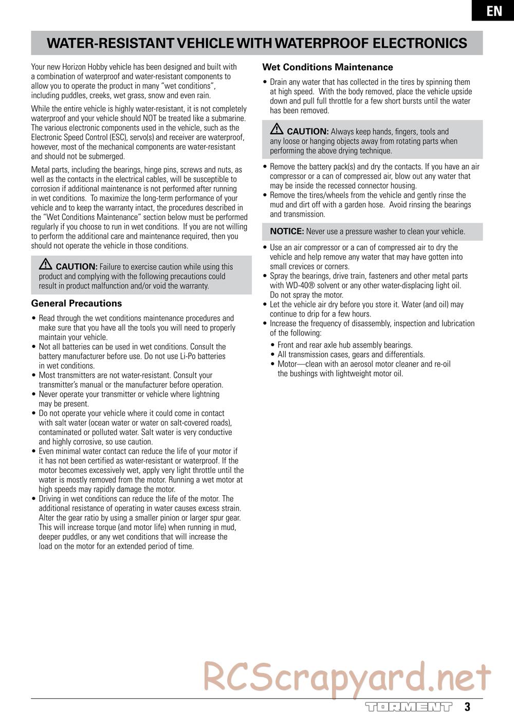 ECX - Torment 2WD - Manual - Page 3