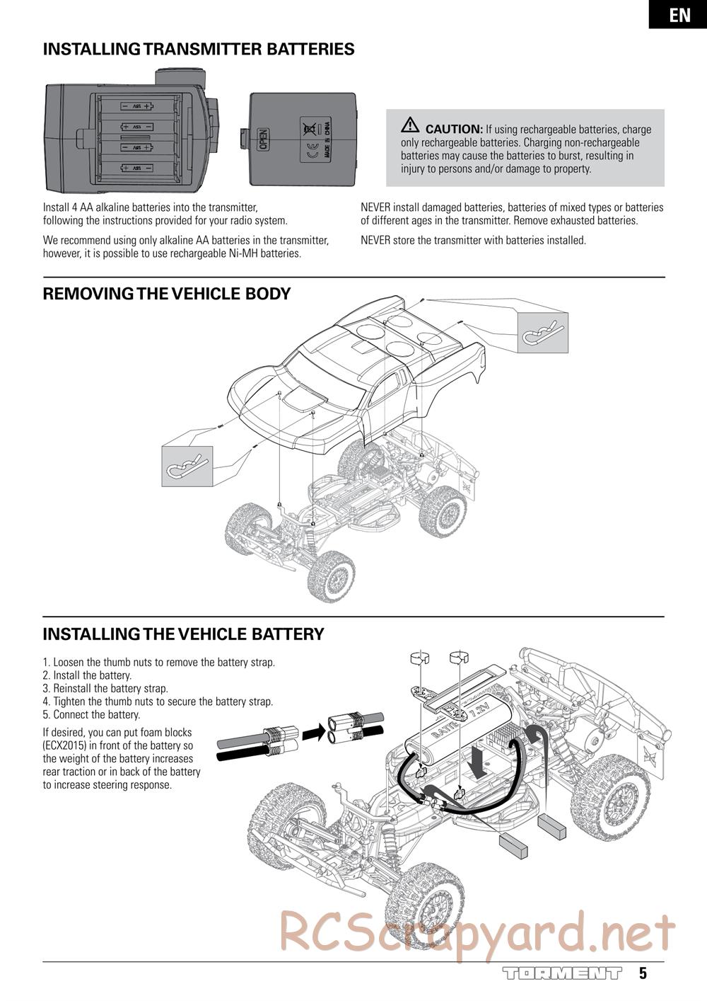 ECX - Torment 2WD - Manual - Page 5