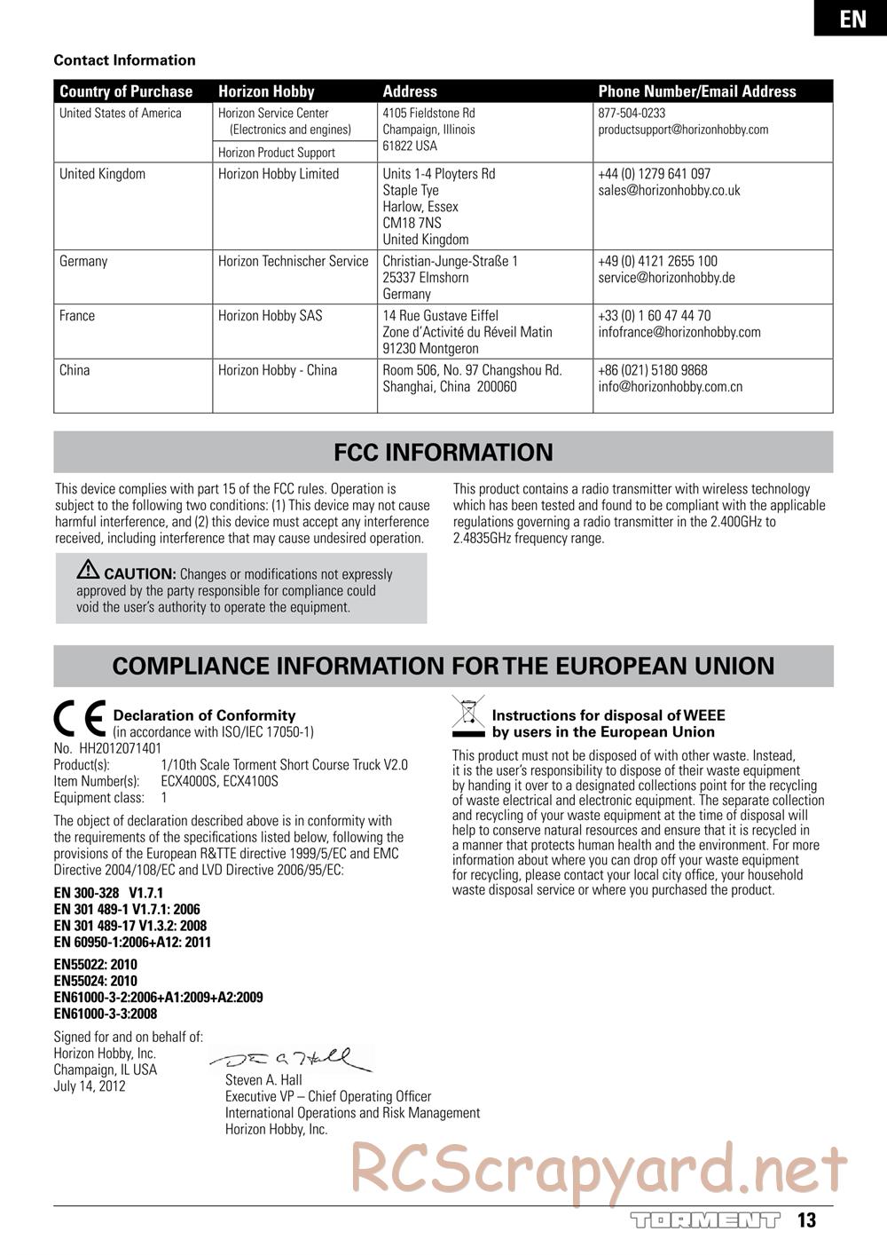 ECX - Torment 2WD - Manual - Page 13