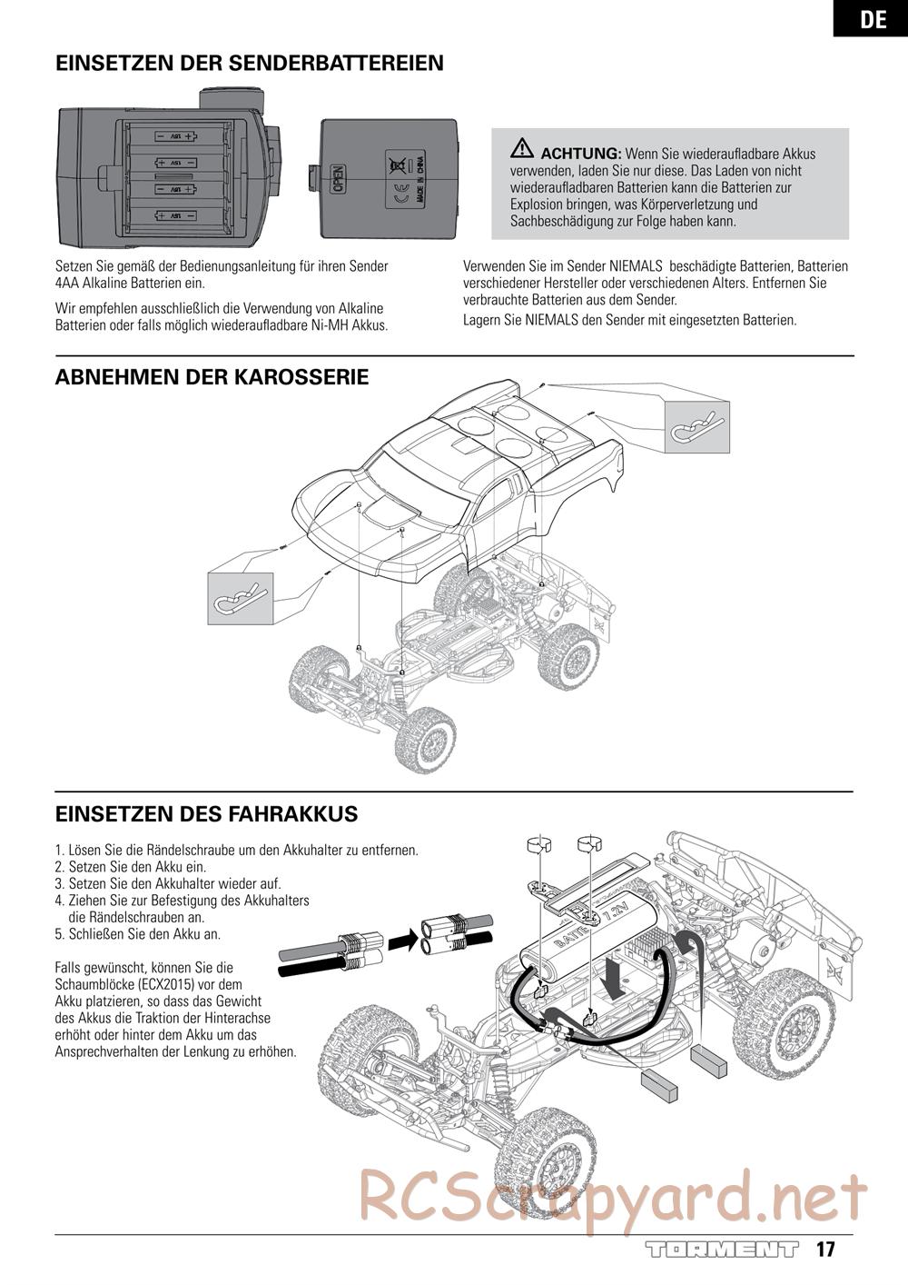 ECX - Torment 2WD - Manual - Page 17