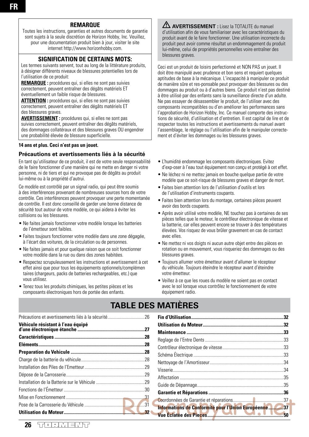 ECX - Torment 2WD - Manual - Page 26