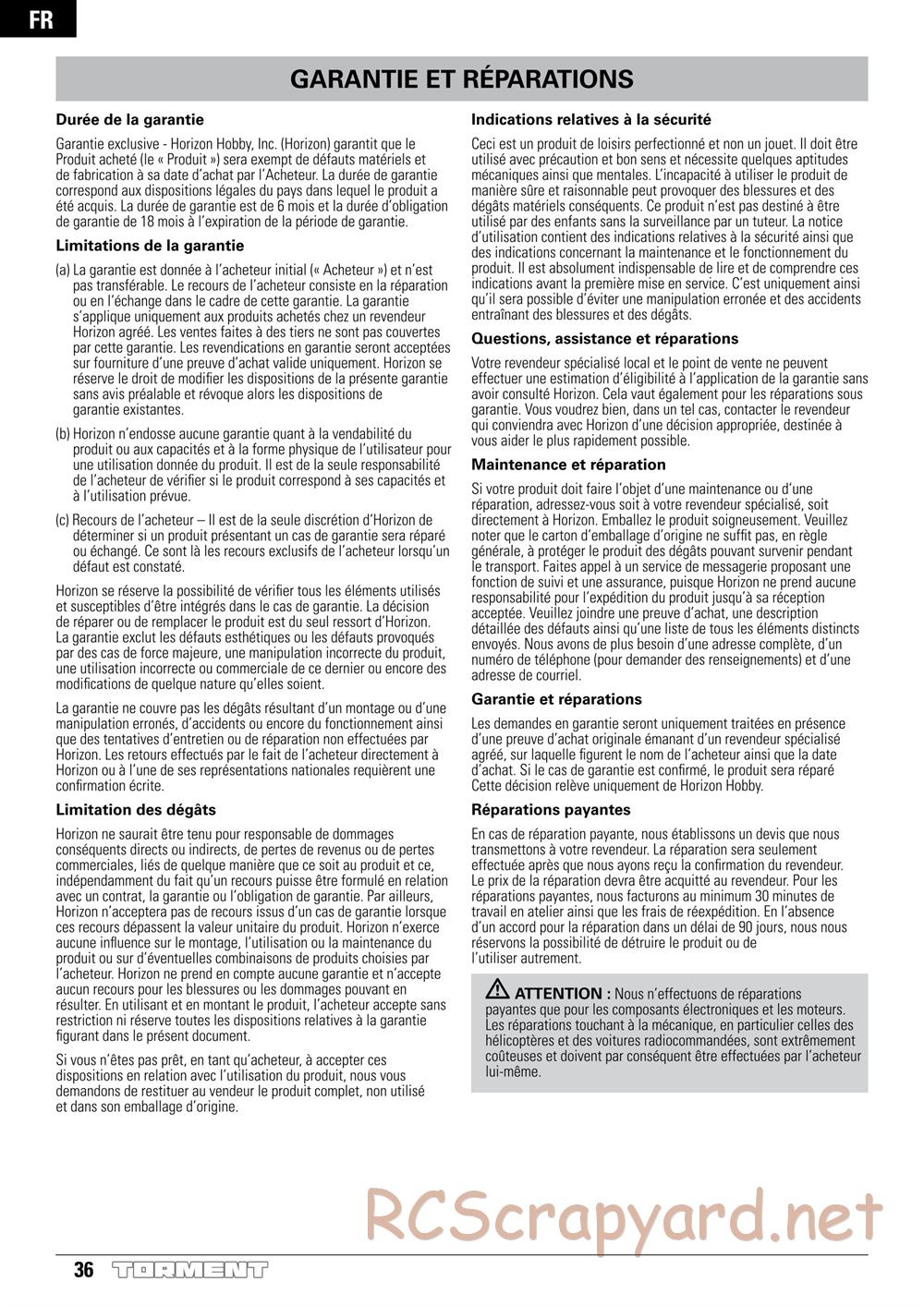 ECX - Torment 2WD - Manual - Page 36