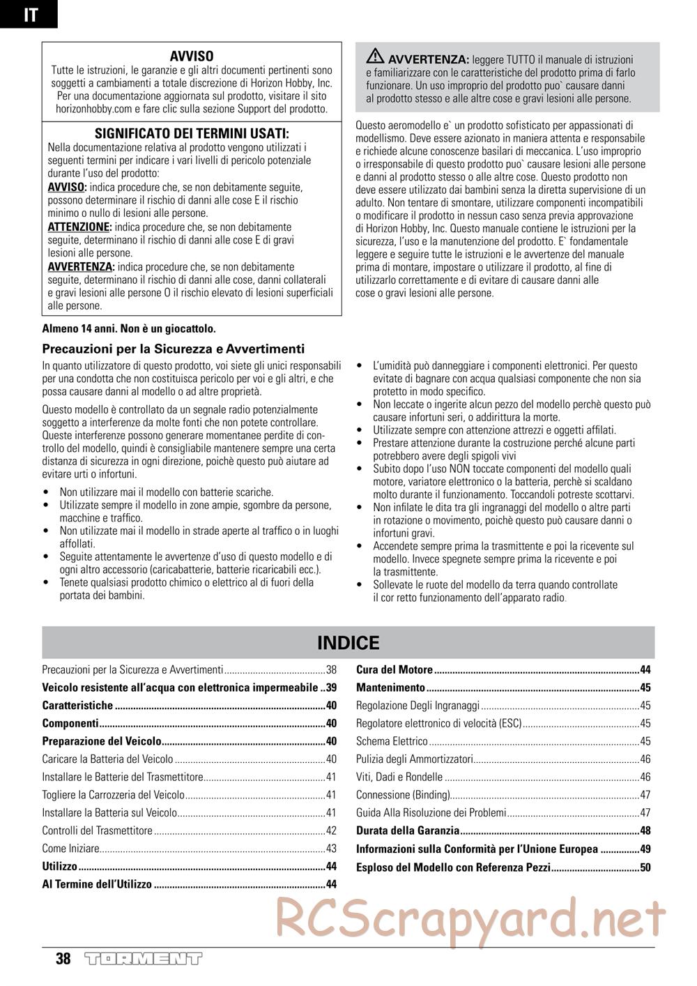 ECX - Torment 2WD - Manual - Page 38