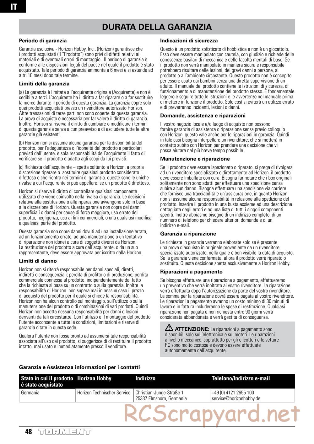 ECX - Torment 2WD - Manual - Page 48
