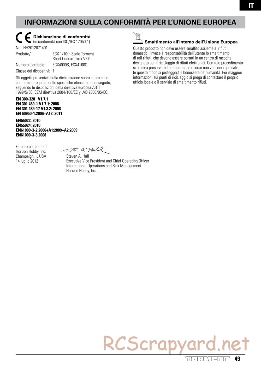 ECX - Torment 2WD - Manual - Page 49