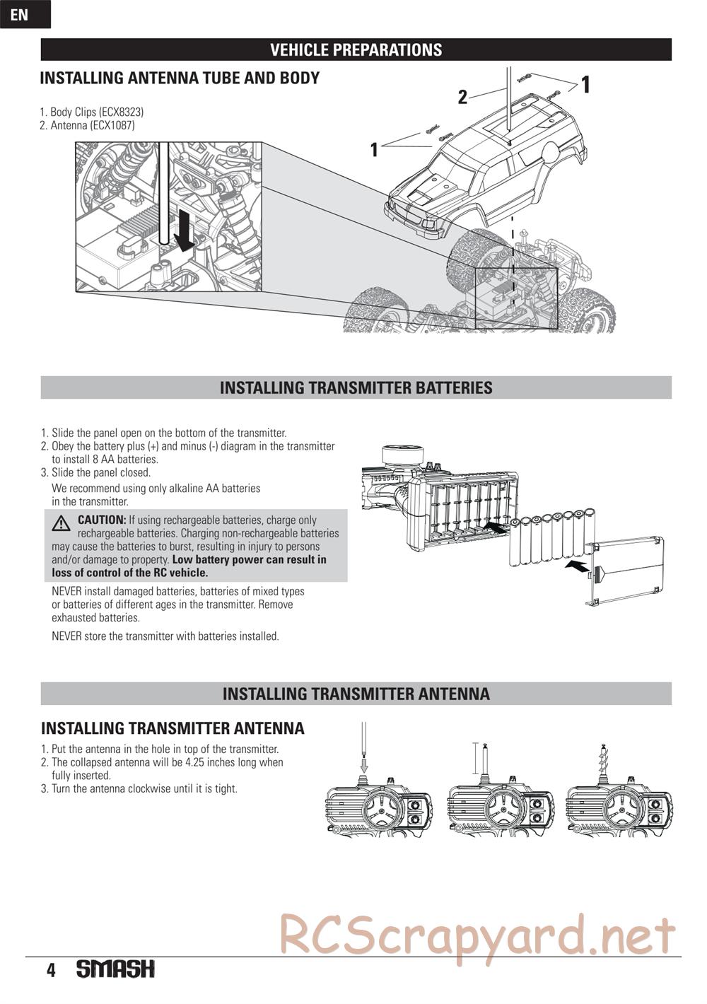 ECX - Smash 2WD - Manual - Page 4