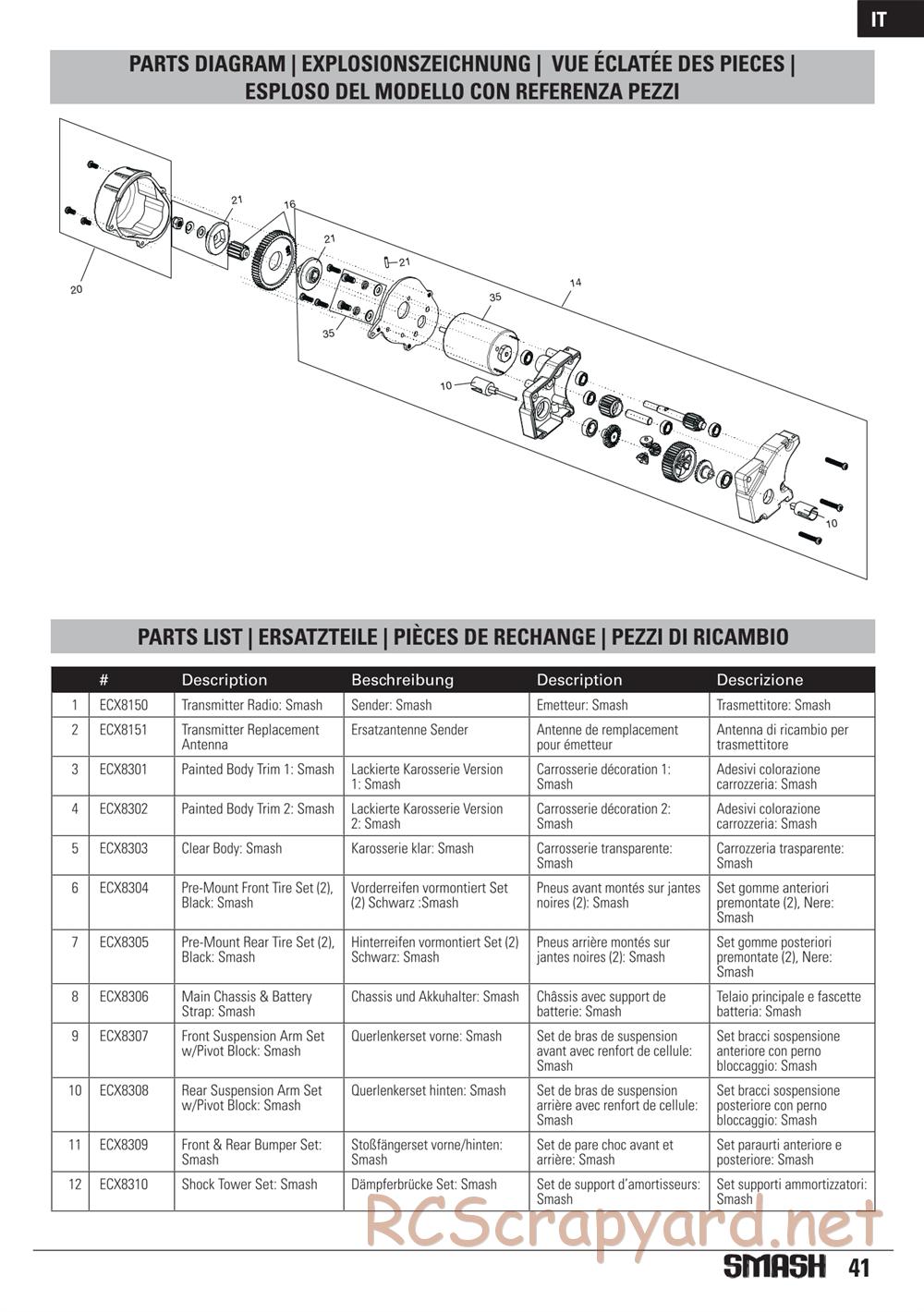 ECX - Smash 2WD - Manual - Page 13