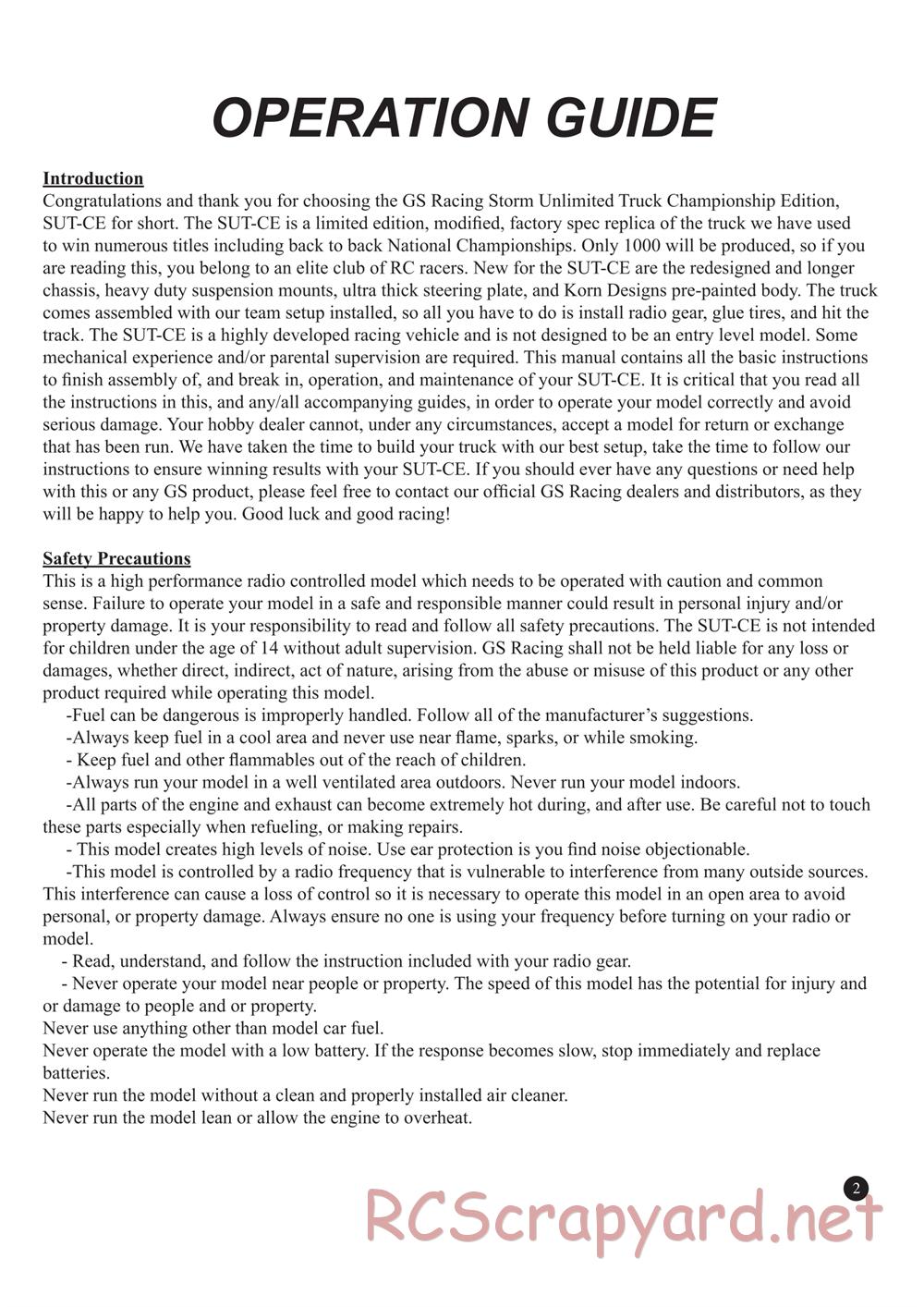 GS-Racing - SUT-CE - Manual - Page 3