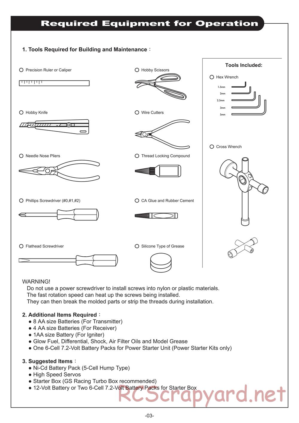 GS-Racing - Shadow ST1 - Manual - Page 3